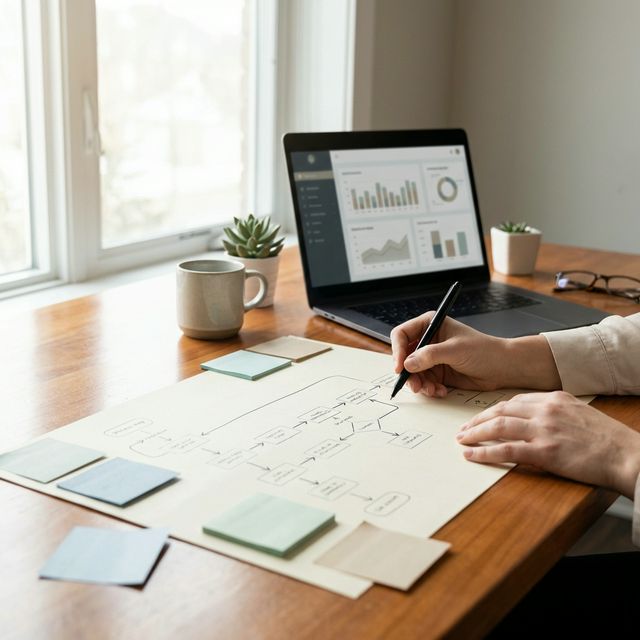 プロセスマップを書く手元のワークスペース